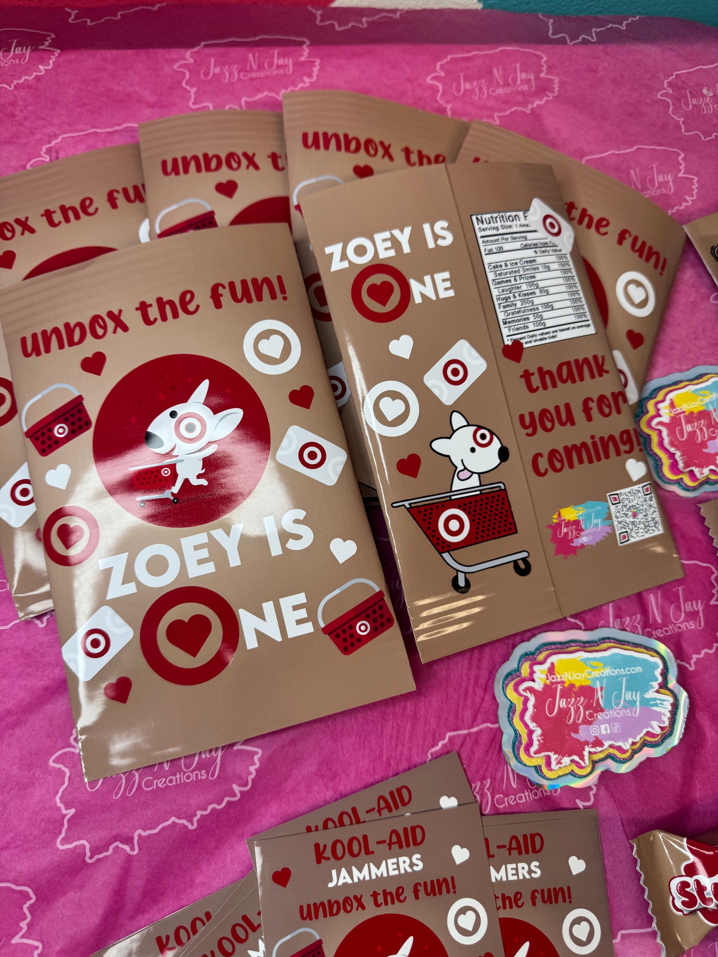 Target theme custom party favors