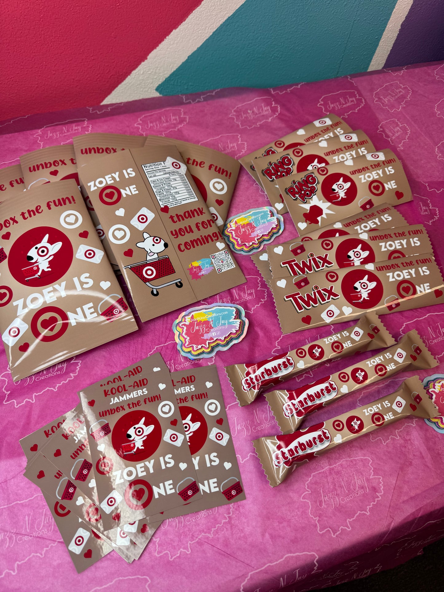 Target theme custom party favors