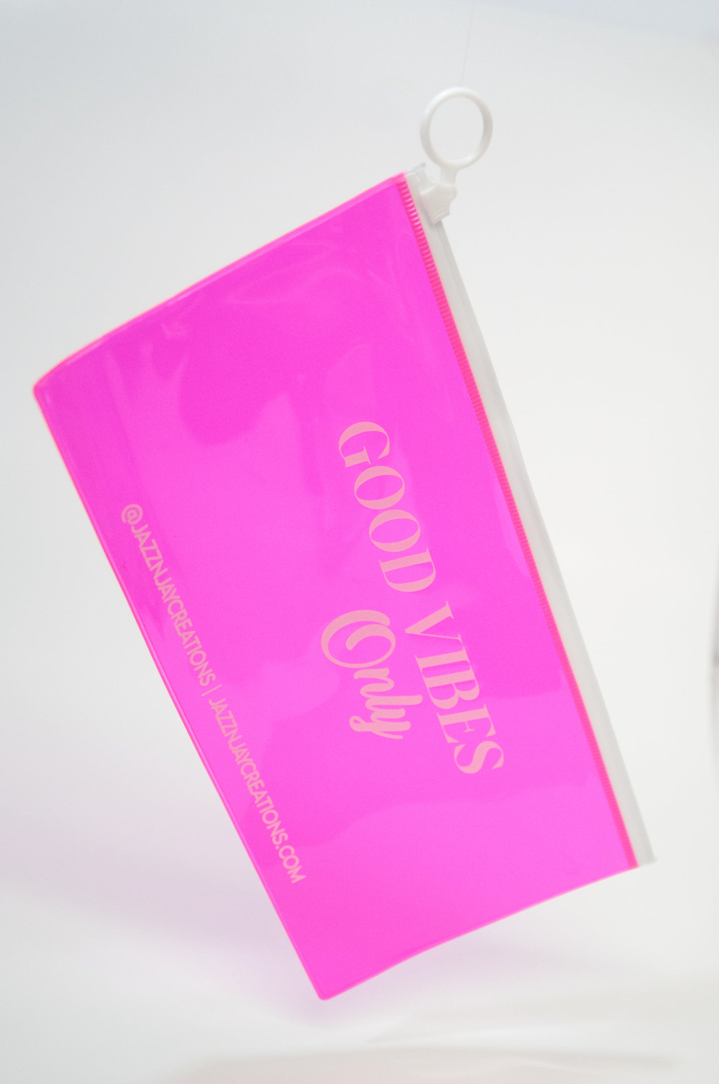 Jazz N Jay Supplies Pink Craft Bag- GOOD VIBES ONLY