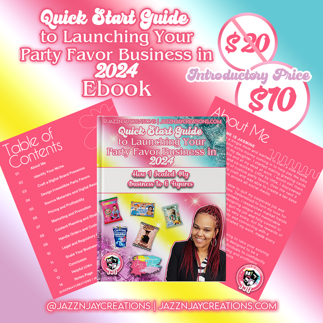 Quick Start Guide to Launching Your Party Favor Business in 2024-Ebook