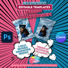 Load image into Gallery viewer, Graduation 2024 Editable Templates -PHOTOSHOP &amp; CANVA