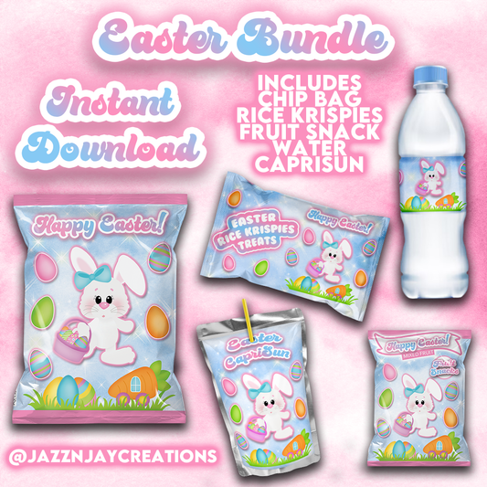 PINK Easter Party favor Bundle *Instant Download*