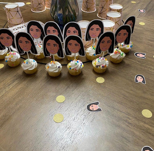 Nicki Minaj inspired cupcake toppers
