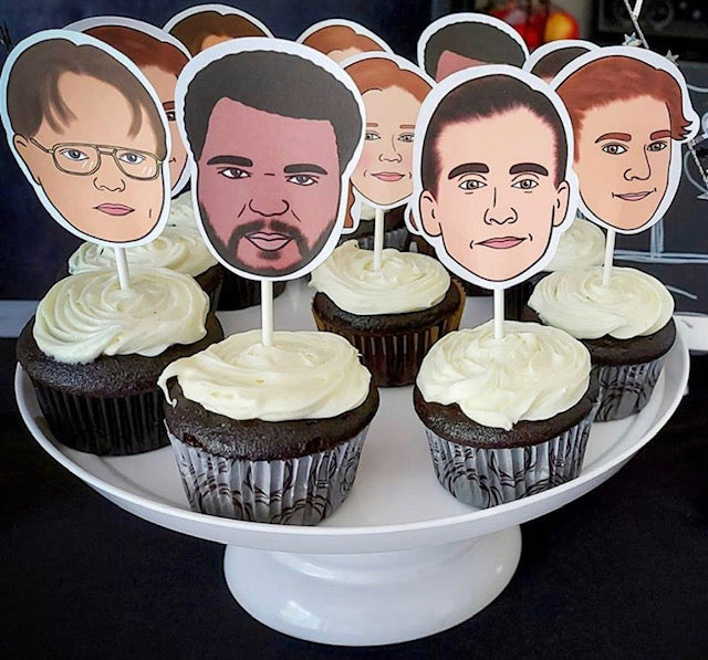 The Office inspired cupcake toppers