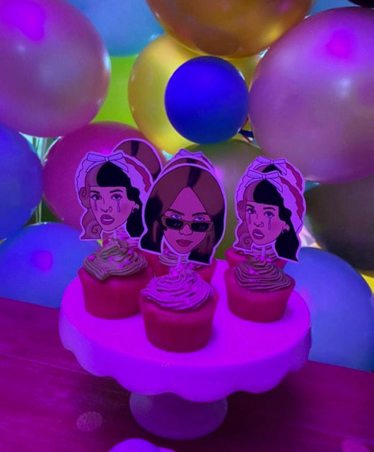 Billie Eilish inspired cupcake toppers
