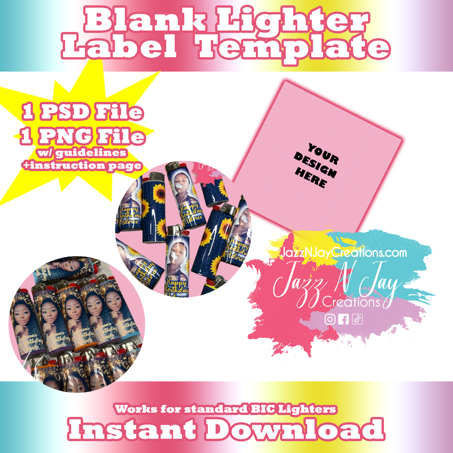 Blank Lighter Label Template