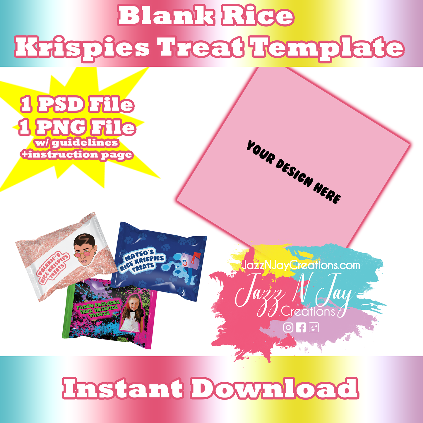 Blank Rice Krispies Treat Template