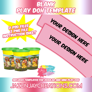Blank Play-Doh Label Template