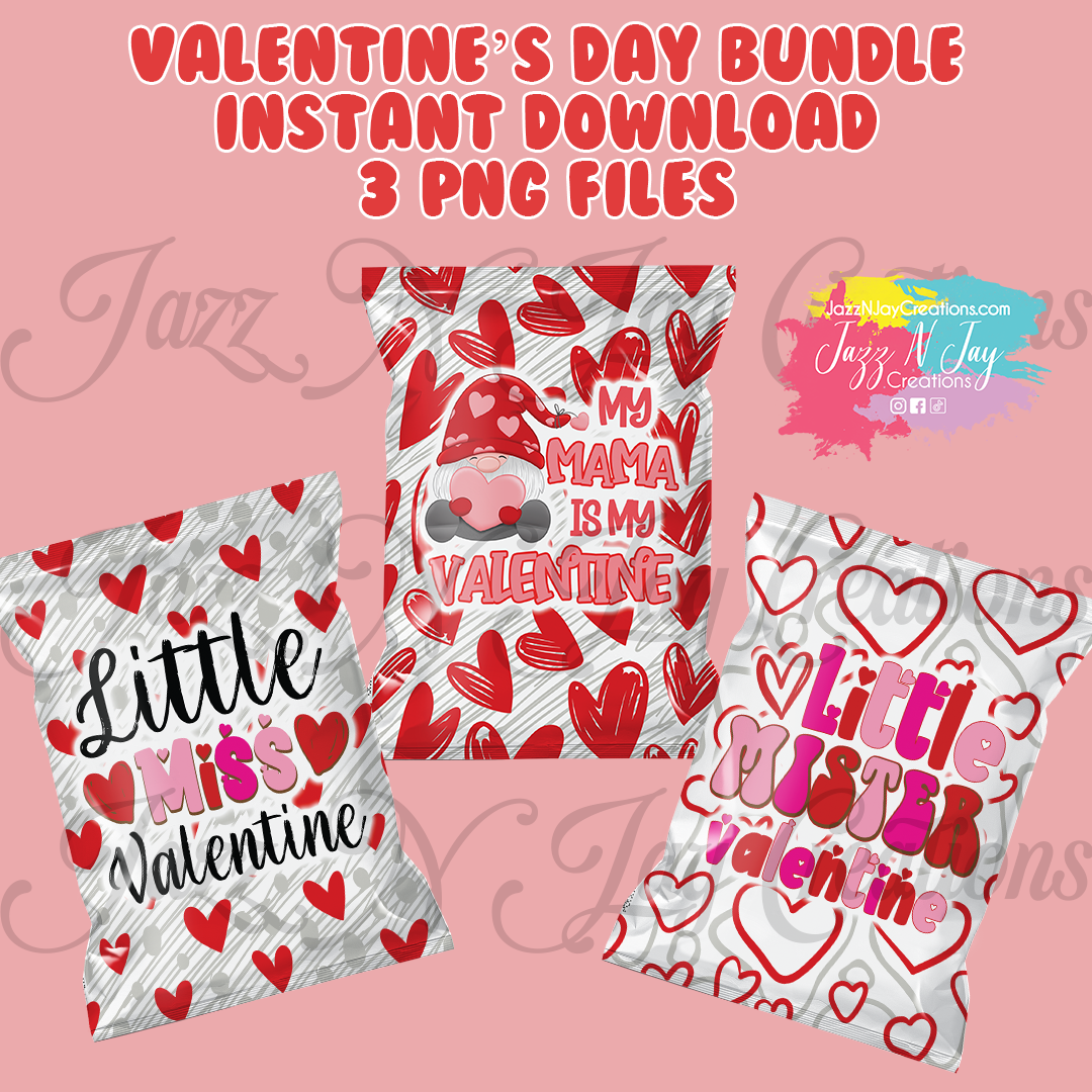 Valentine's Day Bundle (1)- Valentine's Day Chip Bags *Instant Download*