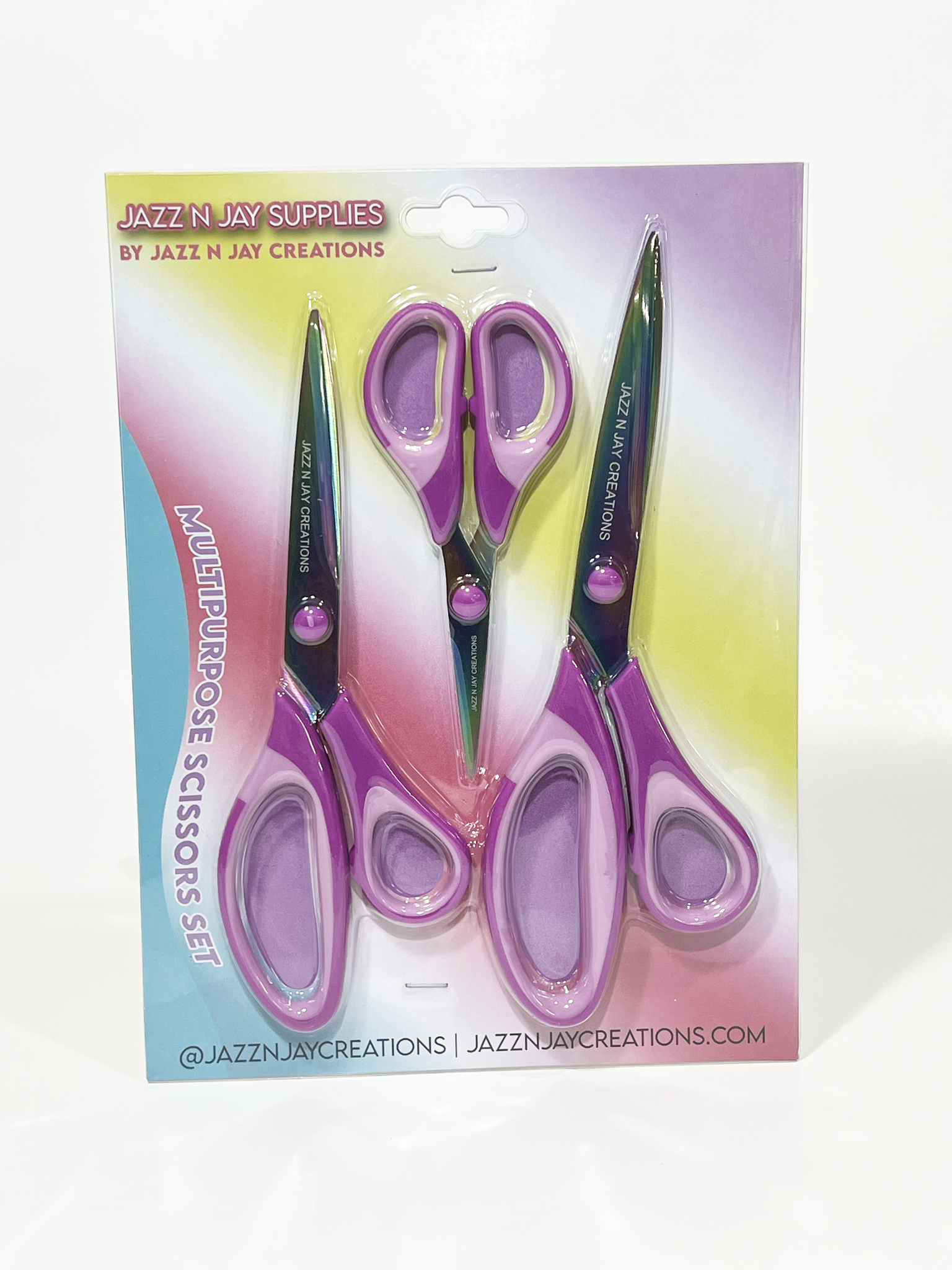 Set of 3 Office Small scissors, Stainless Steel Zinc Alloy Paper