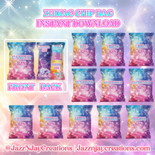 Load image into Gallery viewer, Zodiac Sign chip bag digital file *Instant Download*