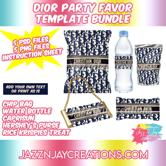 Christian Dior Party Favor Template Bundle