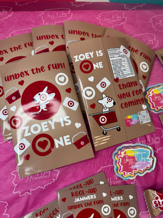 Target theme custom party favors