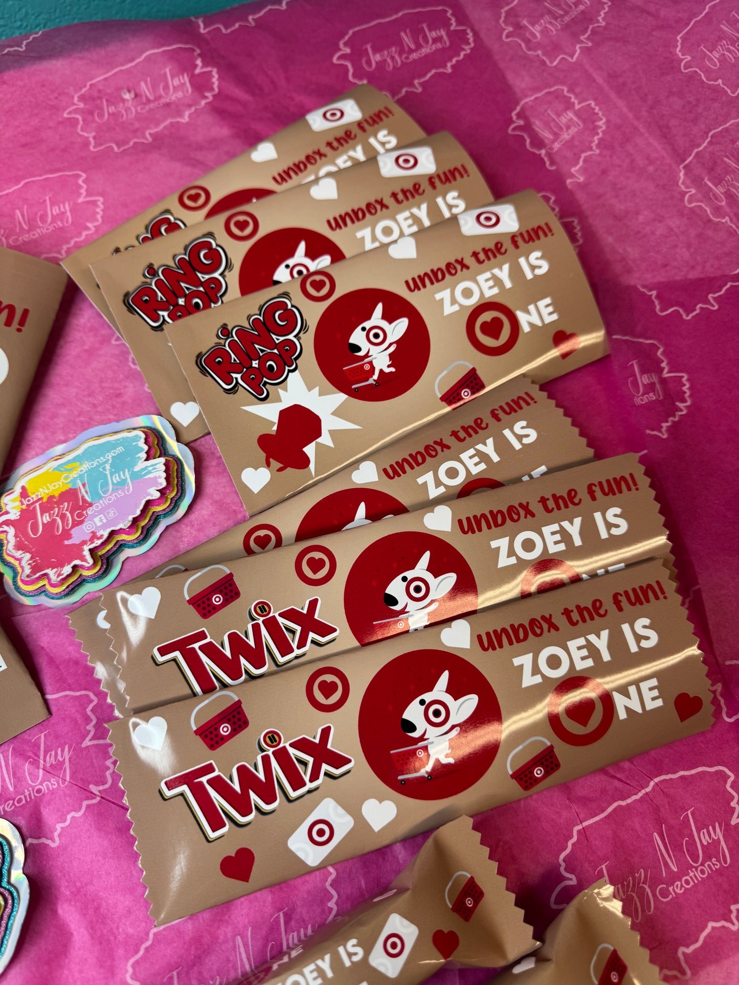 Target theme custom party favors