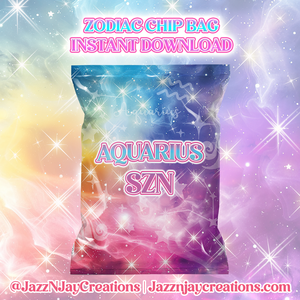 Zodiac Sign chip bag digital file *Instant Download*