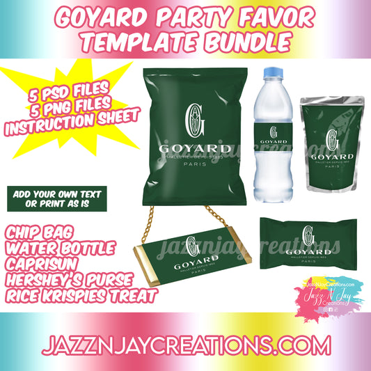 Goyard Party Favor Template Bundle