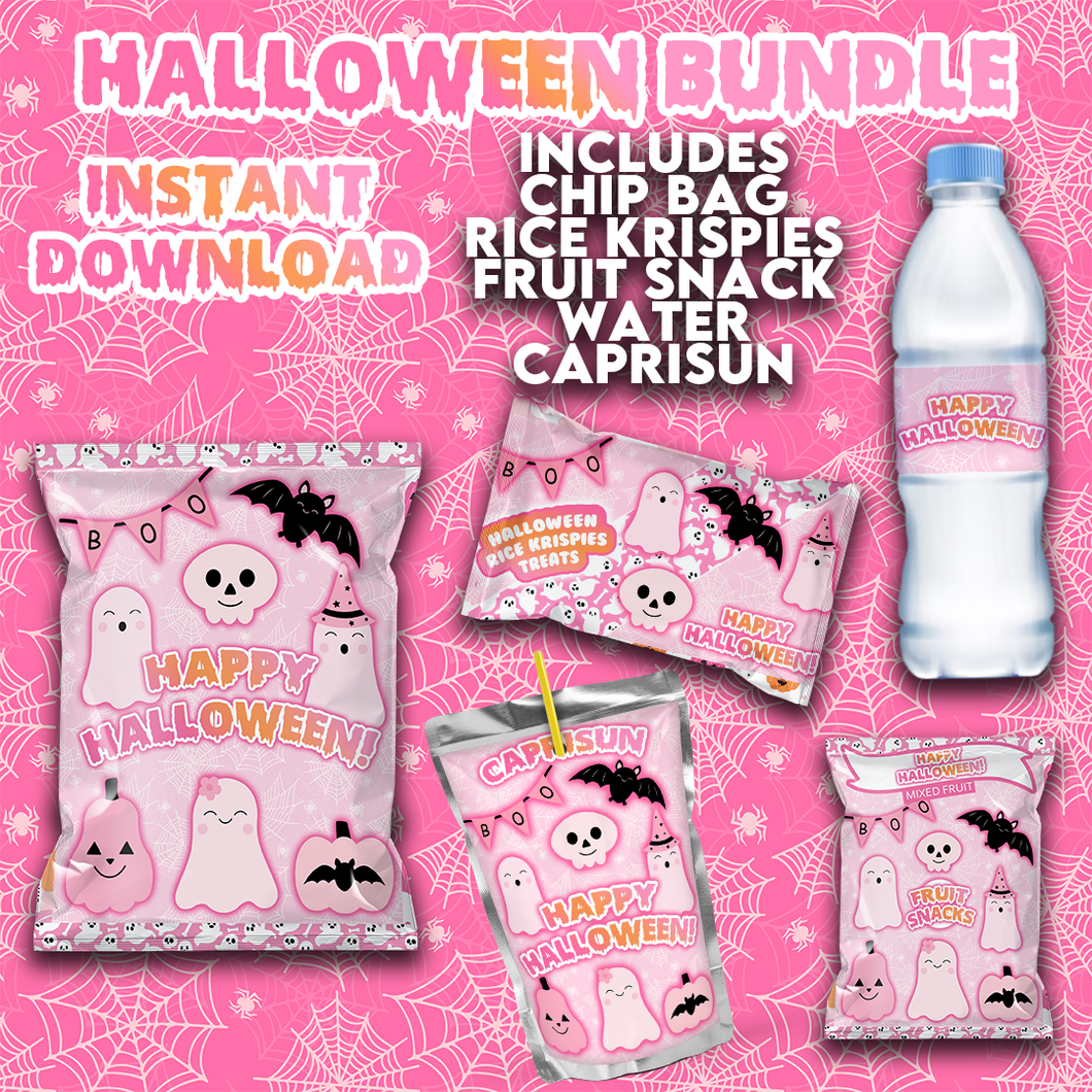 Cute Halloween BUNDLE  *Instant Download* Pink Pumpkins