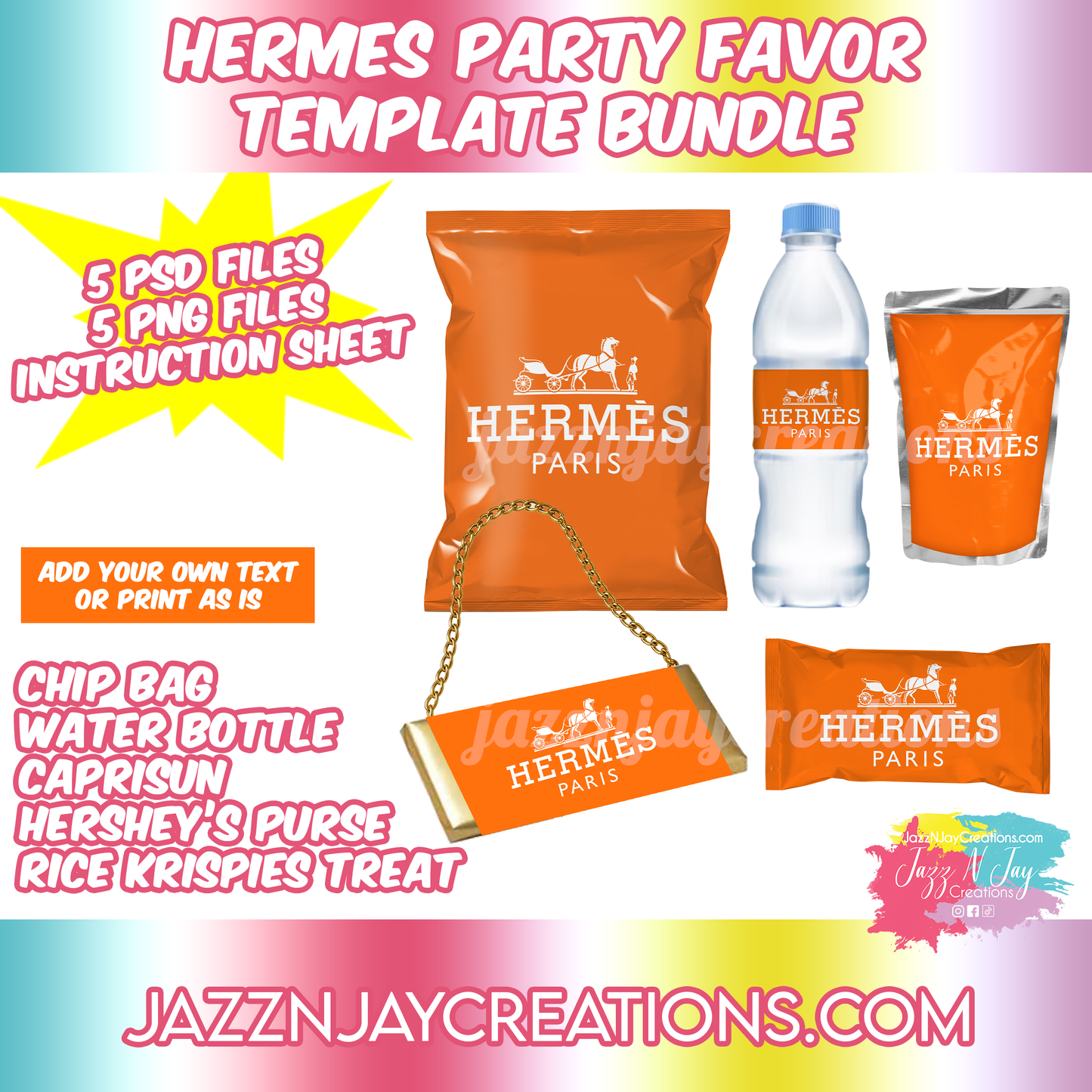 MCM Party Favor Template Bundle