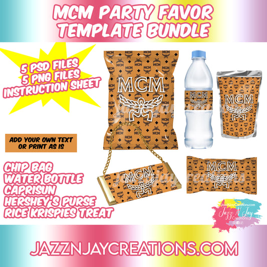 MCM Party Favor Template Bundle