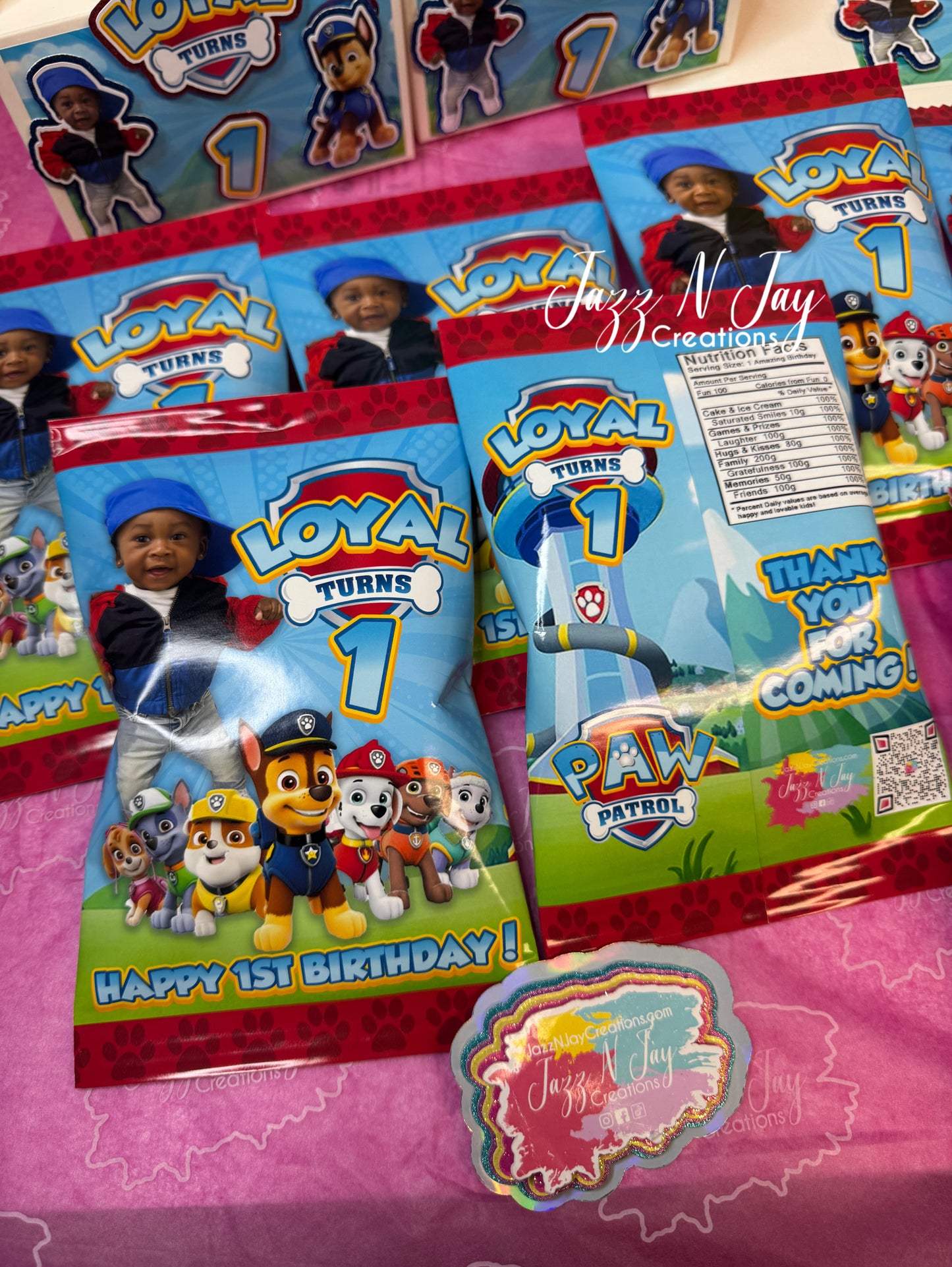 Paw Patrol Custom Party Favors
