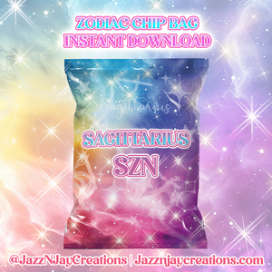 Zodiac Sign chip bag digital file *Instant Download*