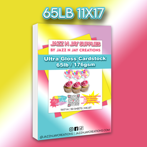 Jazz N Jay Supplies - 65lb | 176gsm Ultra Gloss Cardstock 11x17