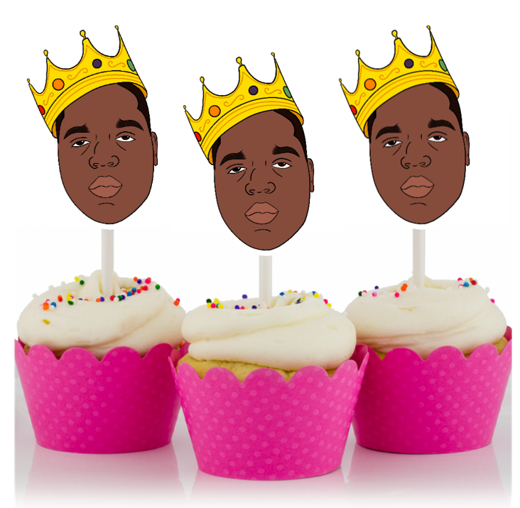 Biggie Smalls inspired cupcake toppers