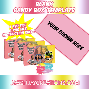 Blank Candy Box Label Template