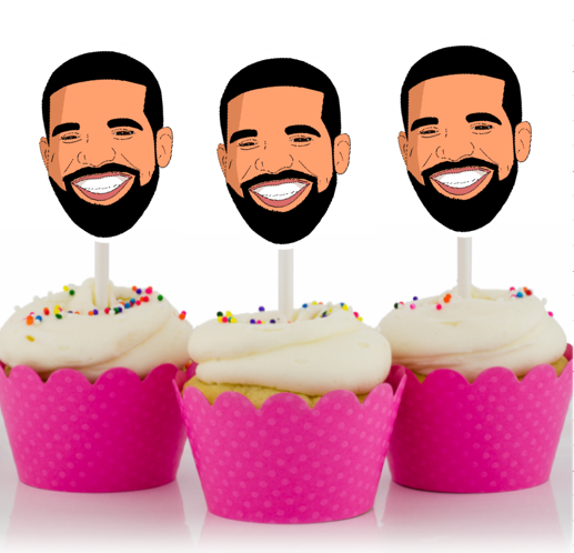 Drake inspired cupcake toppers
