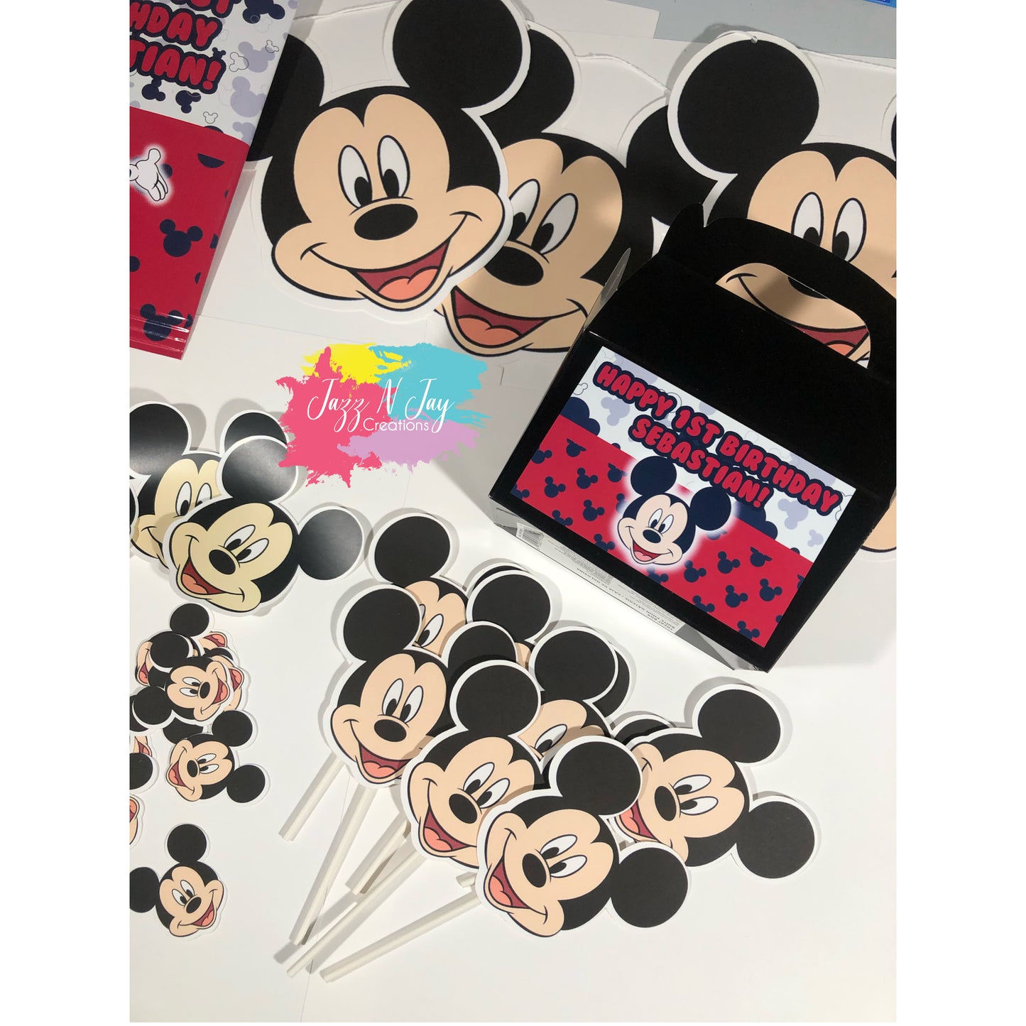 Mickey Mouse /Minnie Mouse inspired Gable box / favor box / treat box