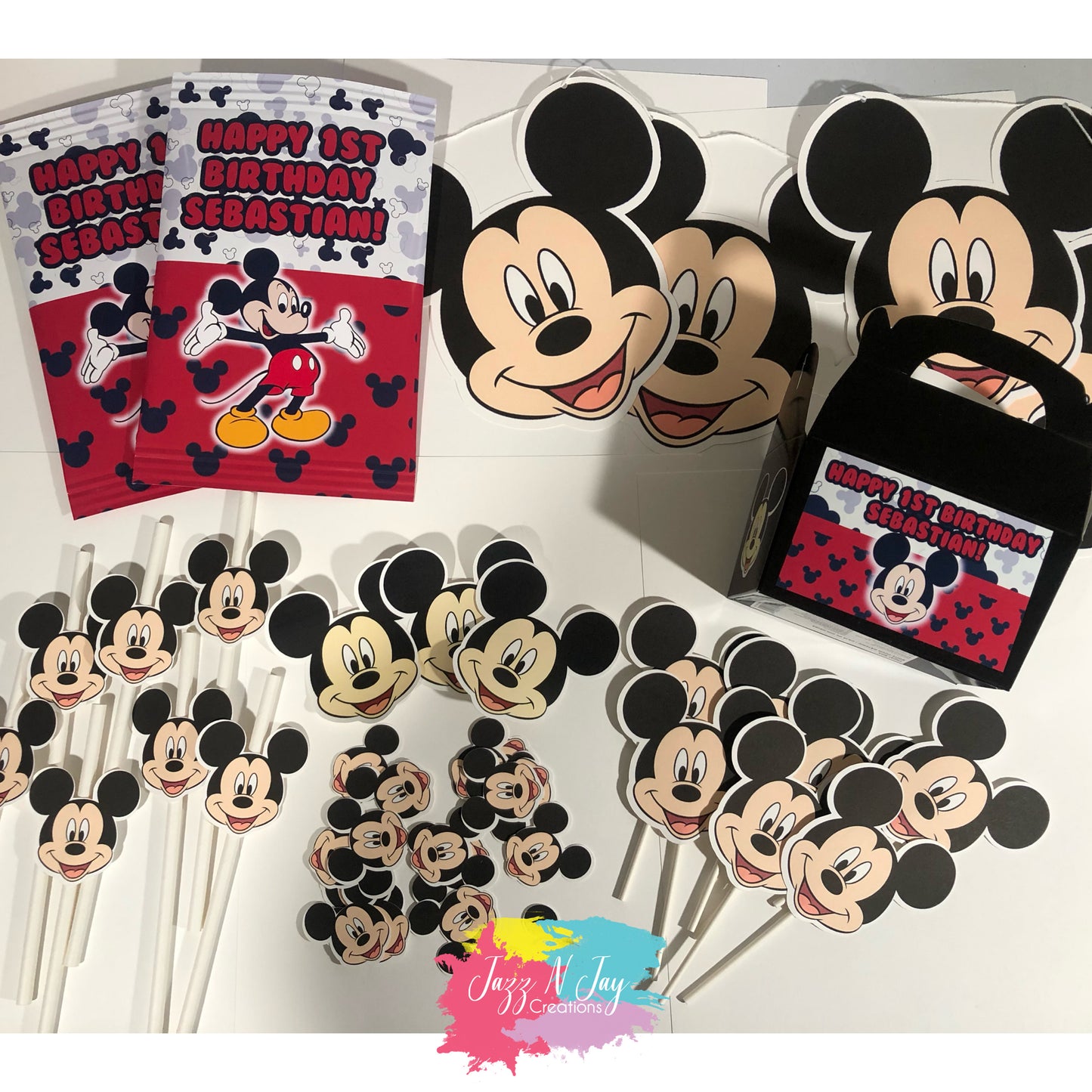 Mickey Mouse /Minnie Mouse inspired Gable box / favor box / treat box