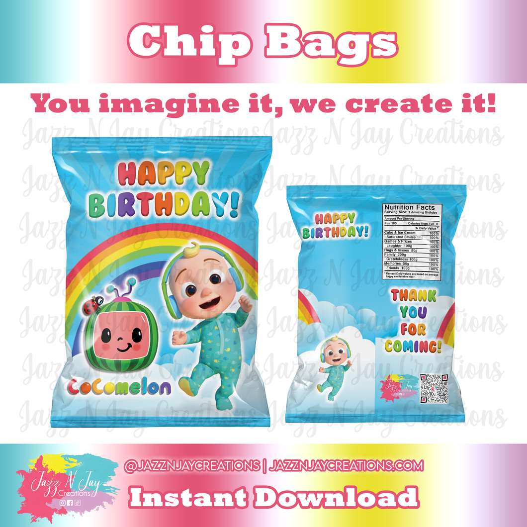 Cocomelon Chip Bag *Instant Download*