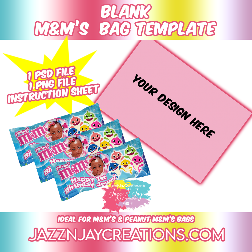 Blank M&M's BagTemplate – Jazz N Jay Creations
