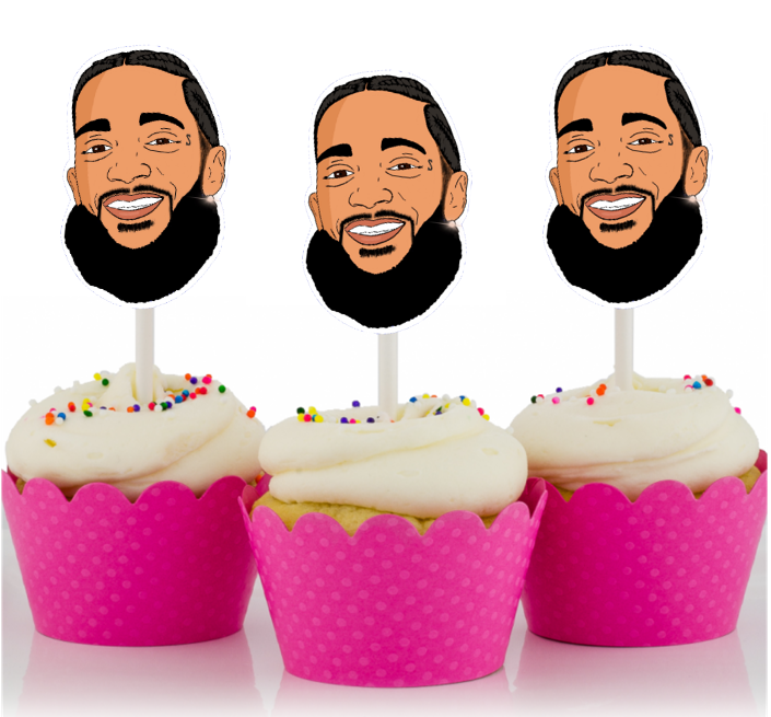 Nipsey Hussle inspired cupcake toppers