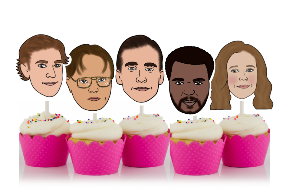 The Office inspired cupcake toppers