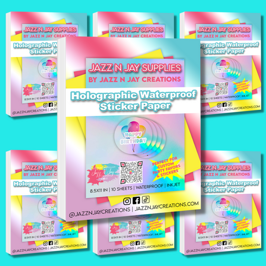 Jazz N Jay Supplies - Holographic Waterproof Sticker Paper