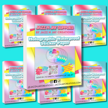 Load image into Gallery viewer, Jazz N Jay Supplies - Holographic Waterproof Sticker Paper