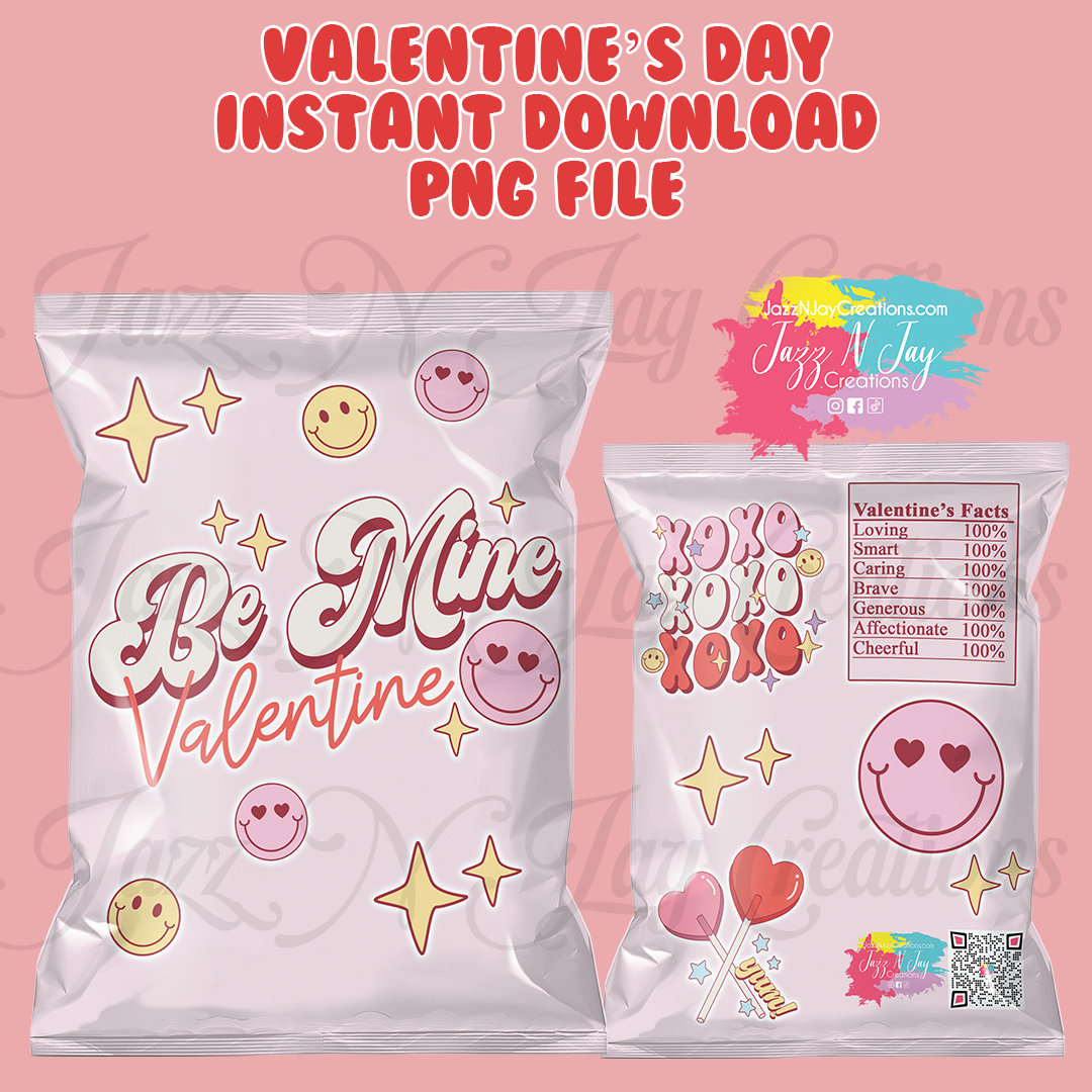Retro Valentine's Day Bundle (1)- Valentine's Day Chip Bags *Instant Download*