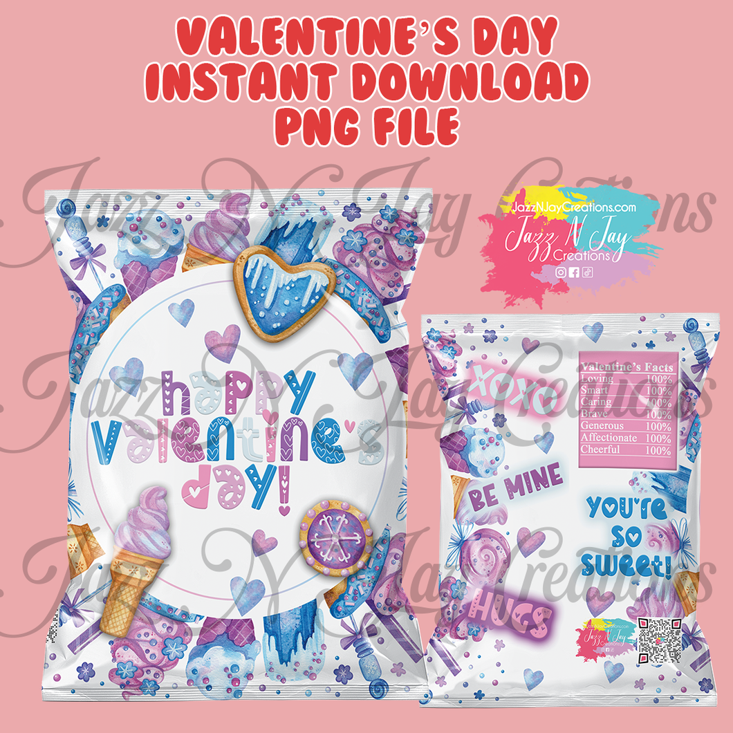 Sweets- Valentine's Day Chip Bags *Instant Download*